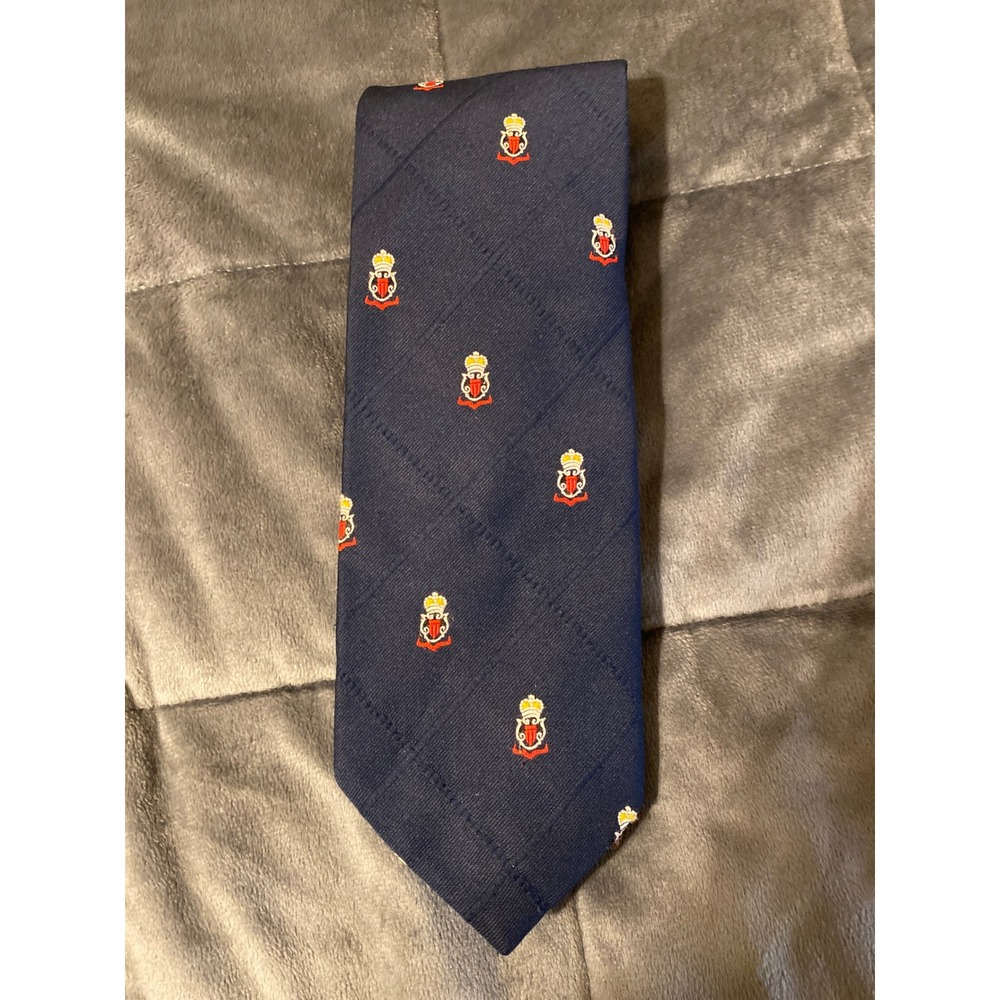 Pride of England Mens Navy Blue Crest Embroidered Tie The Barn Troy Mich
0177